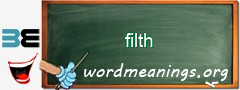 WordMeaning blackboard for filth